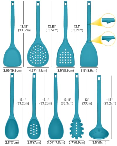 Silicone Cooking Utensils Set (Blue)