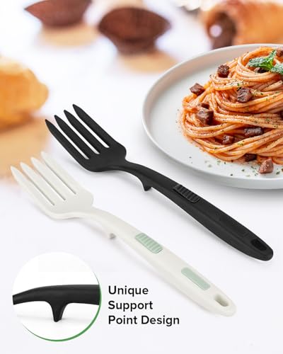Large Silicone Flexible Cooking Fork (BW)