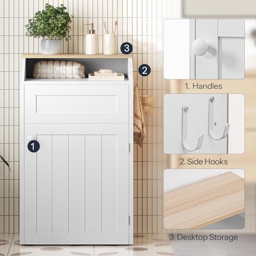 Trash Cabinet (White / 1 x 10 Gallon)