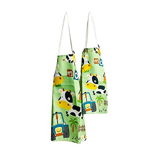 Parent Child Aprons with Pocket (Dinosaur)