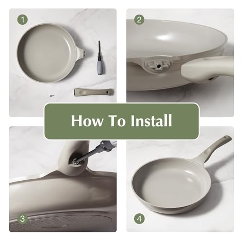 Nonstick Frying Pan Skillet (Gray / 9.5inch Frying Pan)