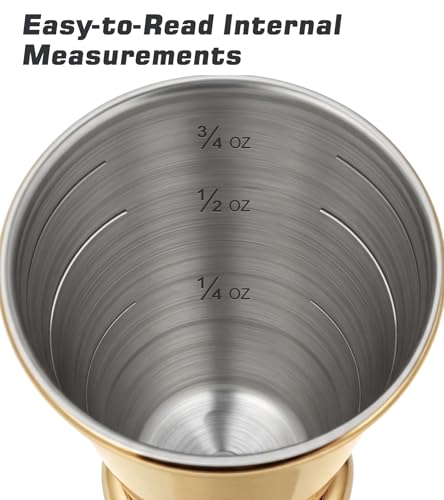 Stainless Steel Cocktail Jiggers (1 Pack-A / Gold)