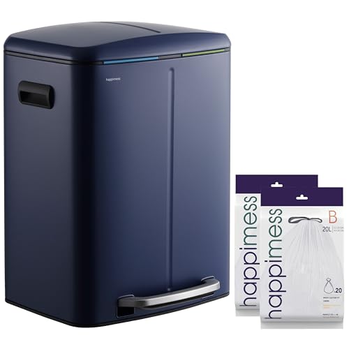 Marco 10.6 Gal Double Bucket Step Trash Can (Denim Blue)