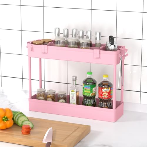 Slim Storage Cart 4 Tier (Pink)