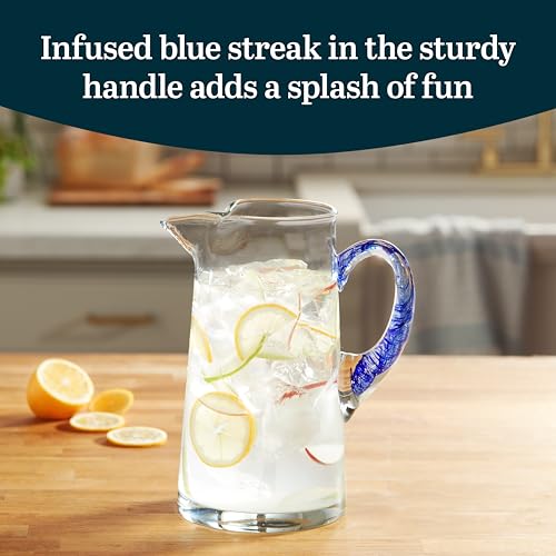 Cabos Glass Water Pitcher (Cabos Blue)