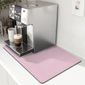 Coffee Mat Absorbent Dish Drying Mat for Kitchen Counter (Pink / 12" x 20")