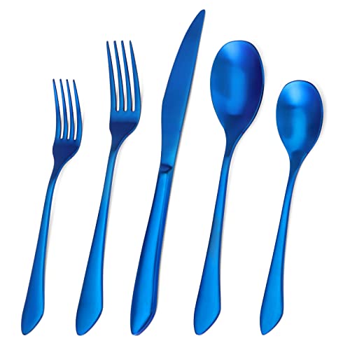 Matte Blue Silverware Set (Matte Blue / 20Pieces)