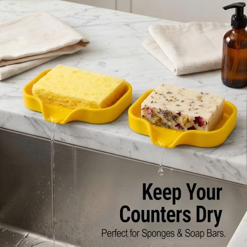 Small Silicone Sponge Holder (Yellow (Small) / Small (4.9x3.3))