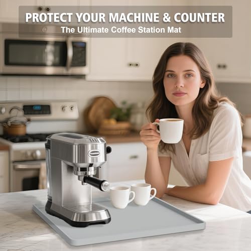 Silicone Coffee Mat 16"x16" (Gray)