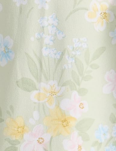 Cozy Adjustable Cross Back Aprons for Women with Pockets Cotton Linen Cooking Kitchen Baking Colorful Flowers (Colorful Flowers)