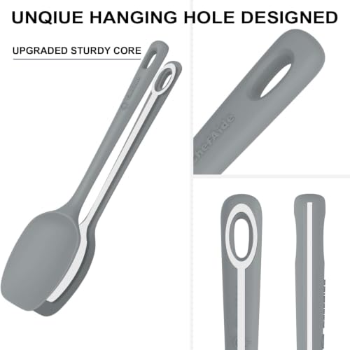 5 Pieces Silicone Spatulas Set (Gray / 5 pieces)