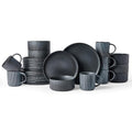 Star Dinnerware Sets with Mugs (Matte Dark Charcoal)