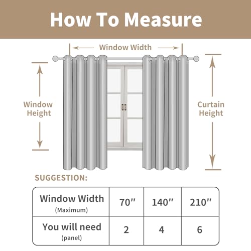 102 inch Long Natural Linen Curtains for Living Room 2 Panels (52"W x 102"L (Pack of 2) / Natural)