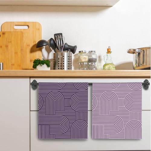 Abstract Boho Purple Kitchen Towels (Purple / Casual)