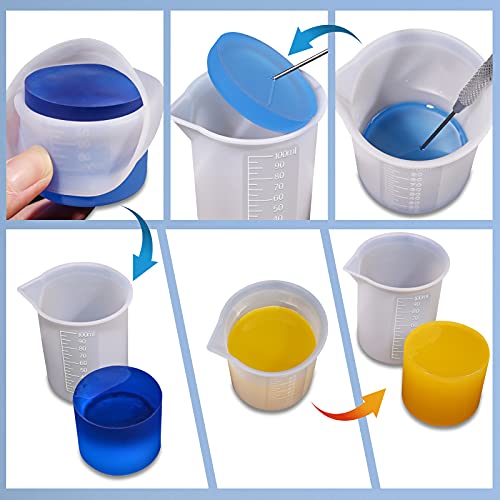 10pcs 100ml Silicone Measuring Cups Resin Mixing Cups (B)