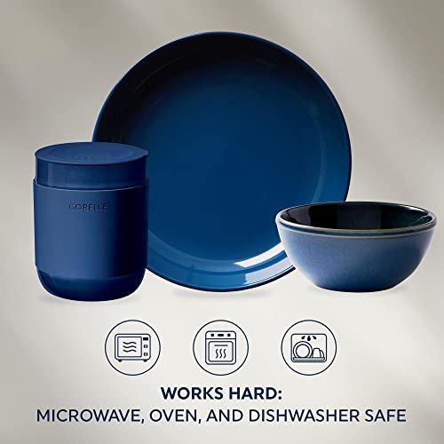Stoneware Dinnerware Set (16 PIECE SET / Navy)