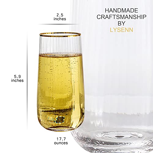 Stemless Wine Glasses Set of 4