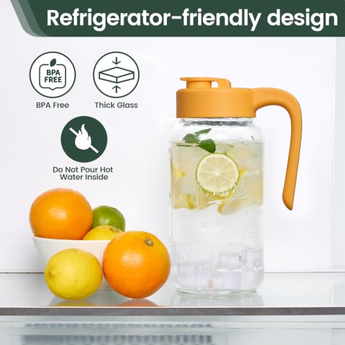 Mason Jar Pitcher (Yellow)