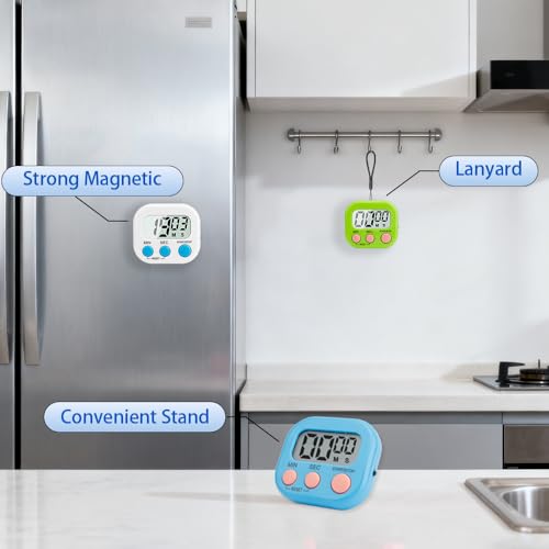 Digital Kitchen Timer (Blue/Green/White/Pink)