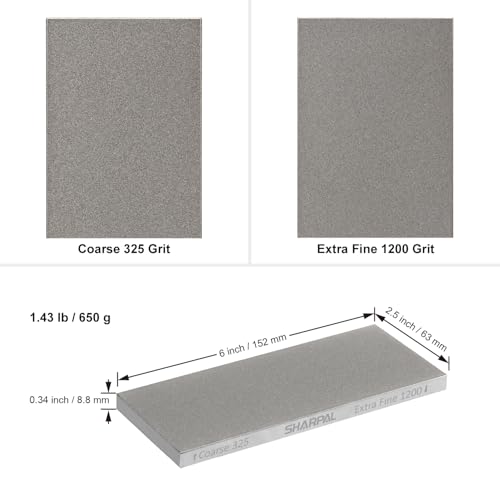 156N Double sided Diamond Sharpening Stone (6 in. x 2.5 in. / 325&1200 Grit)