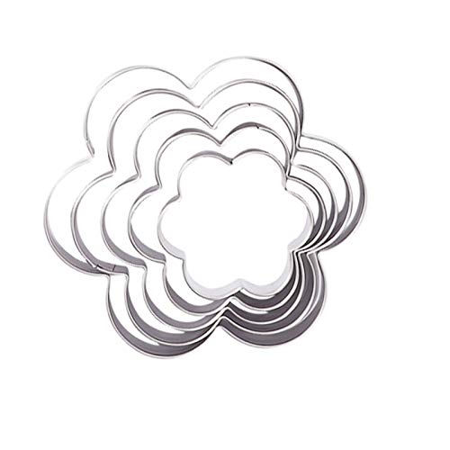 Flower Cookie Cutter Set Pack of 5 Stainless Steel Sandwich Cutter (C-Flower)