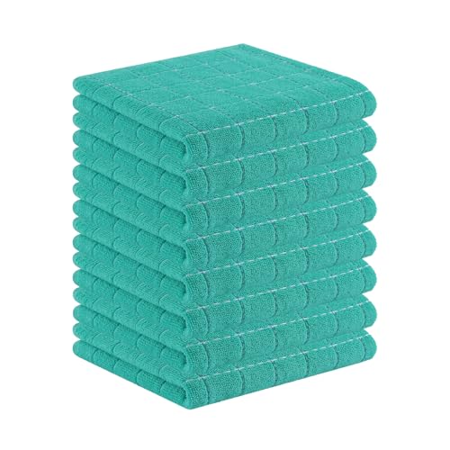 100% Cotton Terry Kitchen Towels (Turquoise / 13 X 28 - 8 Pack)