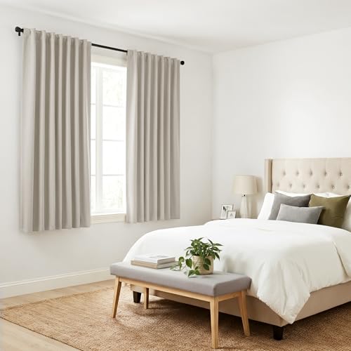 Cream Draperies & Curtains (Cream / 42"W x 36"L (Pack of 2))