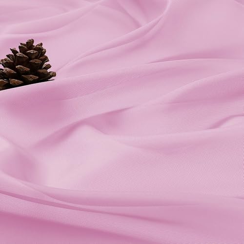 Light Pink Sheer Curtains 120 Inches Long 2 Panels Set (Light Pink / 59"W x 120"L (Pack of 2))
