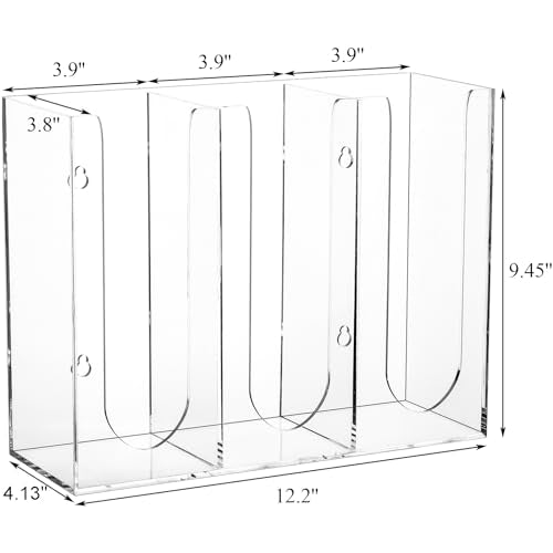 Acrylic Coffee Cup and Lid Storage Organizer (Clear)