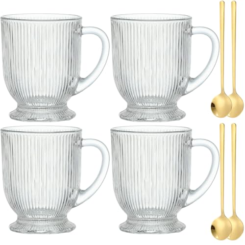 Clear Glass Coffee Mugs Set of 4 (Clear / Set of 4)
