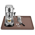 Silicone Coffee Maker Mat with Lip for Countertops (Brown / 15.7'' x 11.8'')