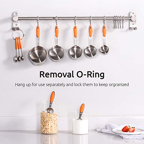 Measuring Cups Spoons Set (Orange)