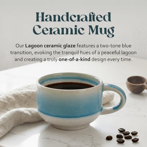 Handmade Unique Coffee Mug (Lagoon)