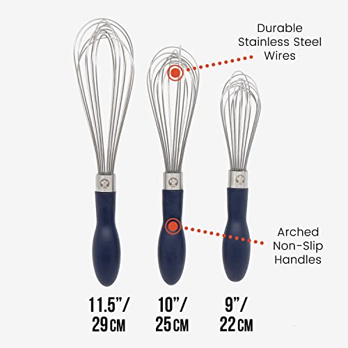 3 Piece Kitchen Whisk Set