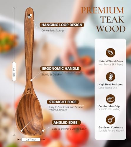 Wooden Corner Spoons for Cooking