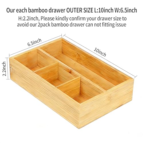 2 Pack Bamboo Tea Bag Organizers (small 2 Pack)