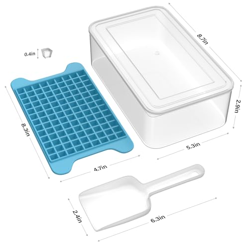 Mini Ice Cube Tray for Freezer (Cool Blue)