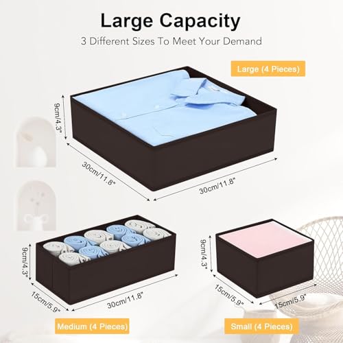 Drawer Organizer 15 Pack (Brown / 15 Pack)