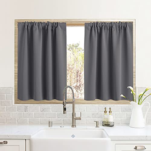 RV Curtains for Camper Windows (Grey / 34"W x 24"L (Pack of 2))