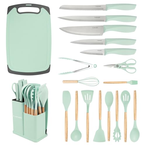 19PCS Green Kitchen Cooking Utensils Set Kitchen Tools Set (Green)