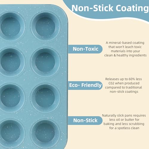 11 Piece Nonstick Baking Pans Set (Slight Blue)