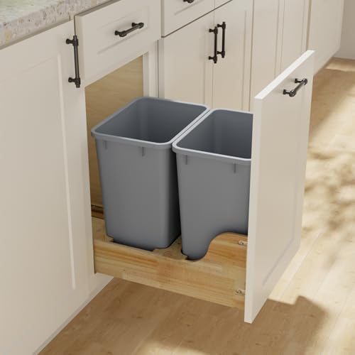 Lightweight and Durable Slim Trash Can (Grey / 1PACK)