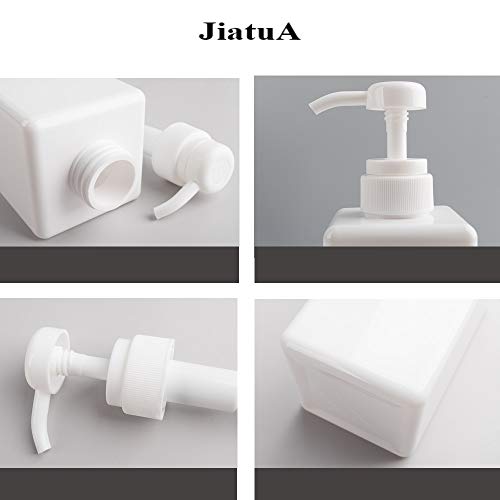 Plastic Pump Bottle Refillable Lotion Soap Dispenser 22oz White 2 Pack (22oz/650ml / White)