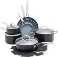 Valencia Pro 11 Piece Cookware Set Ceramic Nonstick Pots & Pans (11 Piece Cookware Set / Gray)