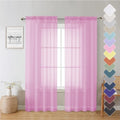 Light Pink Sheer Curtains 72 Inches Long 2 Panels (Light Pink / 42"W x 72"L (Pack of 2))