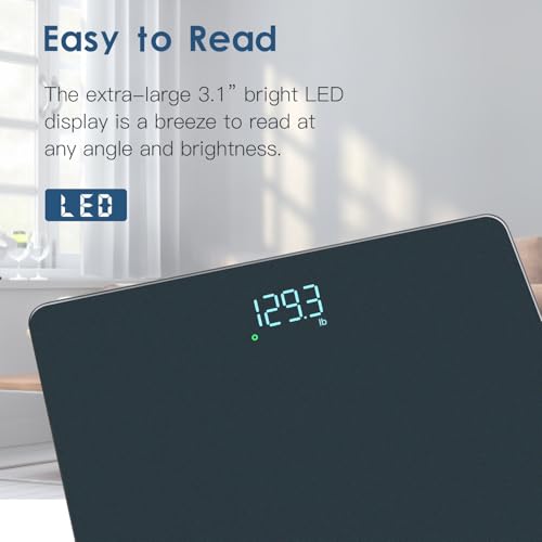 Bathroom Scale for Body Weight Precision 0.1lb (Blue Bathroom Scale)