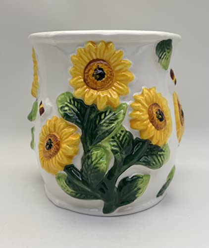 Utensil Holder (3D Sunflower)