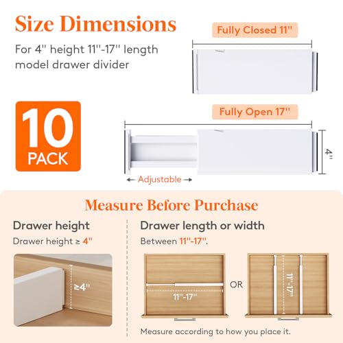 4" High Upgrade Drawer Divider (4"H, 11-17"L)