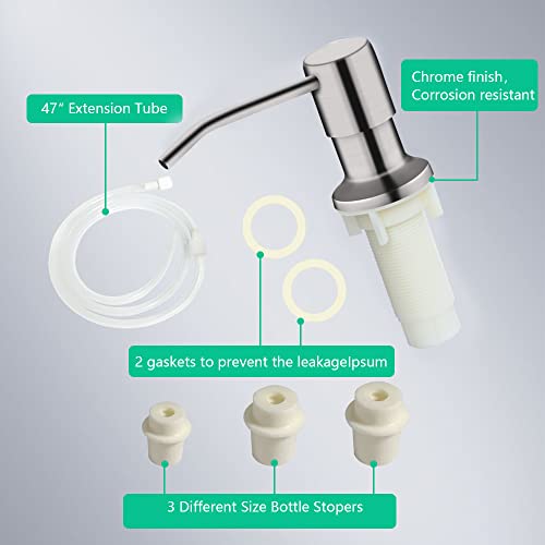 Soap Dispenser for Kitchen Sink (Brushed Nickel)