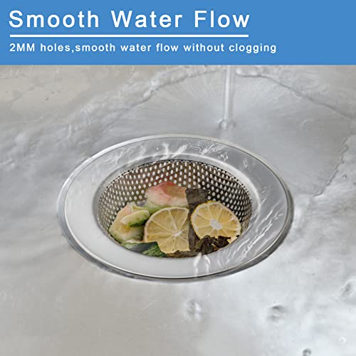 3 Pcs Sink Strainer for Most Kitchen Sink Drain Basket (Silver(3 Pcs))